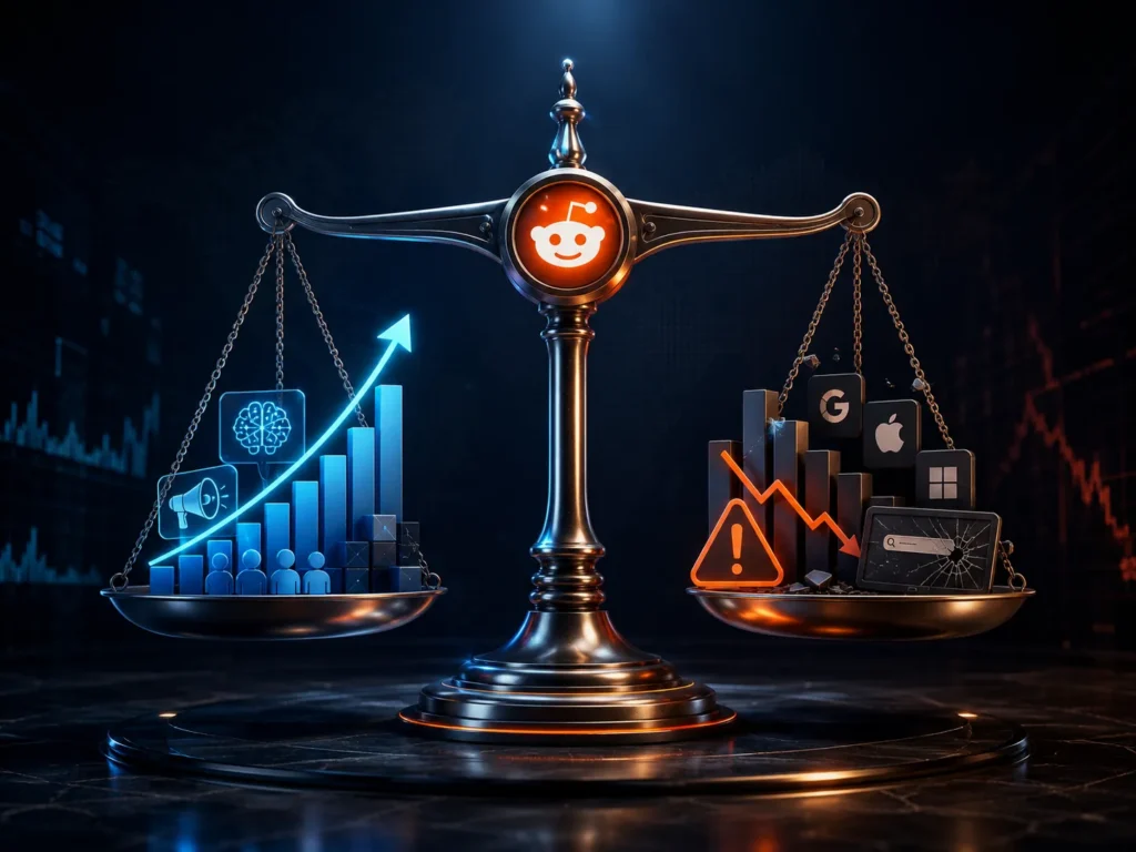 Reddit stock bull and bear case comparing AI growth with valuation risks